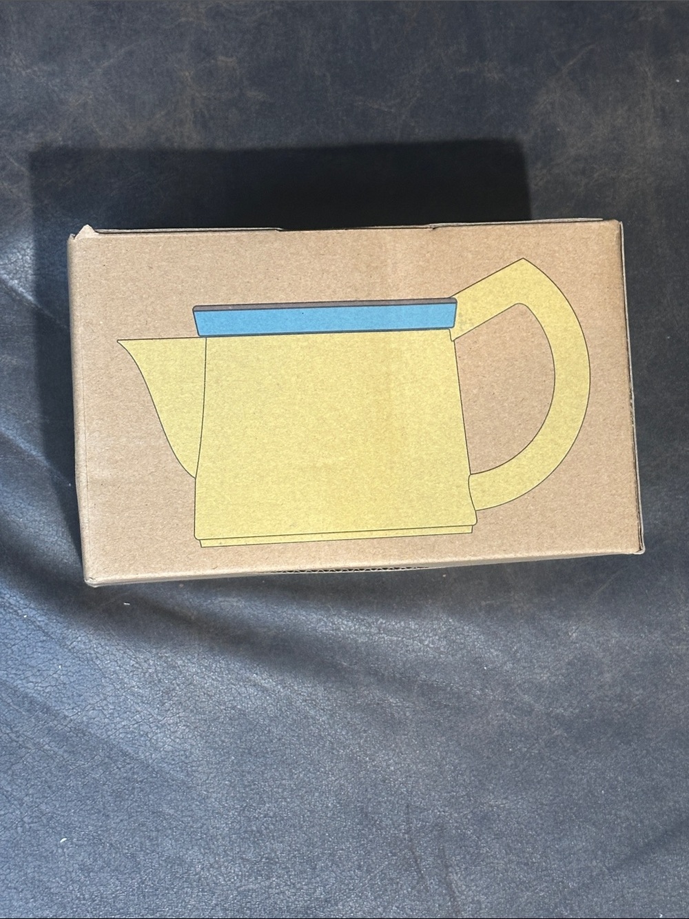 Yellow Teapot with Blue Lid - Modern Ceramic Teapot
